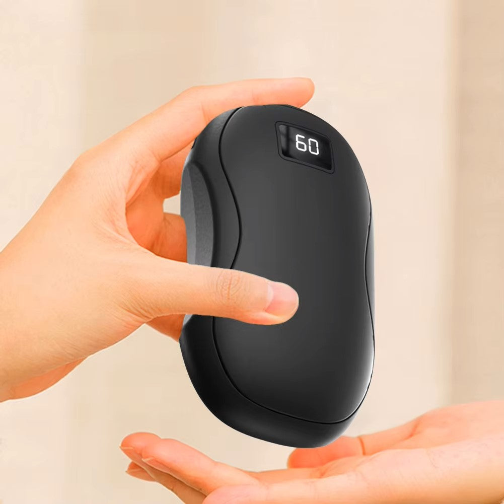 Aquecedor de Mãos Portátil 2 em 1 e Power Bank de 3500mAh – Aquecimento Ajustável de 3 Níveis, Ecrã Digital, Proteção Contra Sobre-aquecimento – Aquecedor de Bolso Compacto para Atividades ao Ar Livre