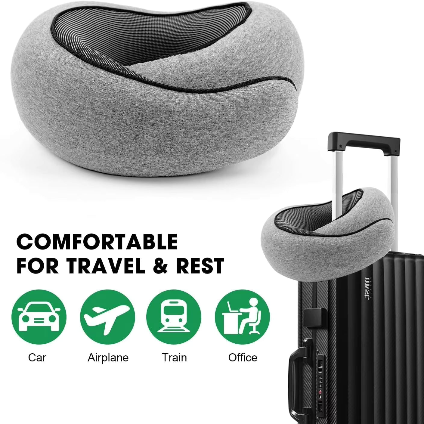 Snail-Style Memory Foam Travel Pillow