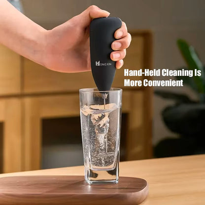 Mini Espumador de Leite Elétrico e Batedor de Café Sem Fios – Batedor Portátil a Pilhas para Lattes, Cappuccinos e Café Keto