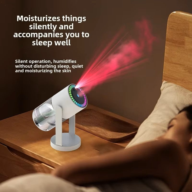 Humidificador portátil con proyector de cielo estrellado - Máquina de niebla ultrasónica y luz de galaxia giratoria 2 en 1 para el hogar, el coche y el dormitorio