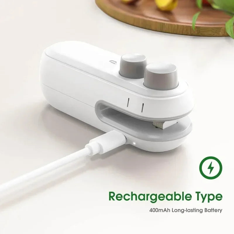 Mini Sellador de Calor Portátil Sellador Recargable para Bolsas de Al Alimentos