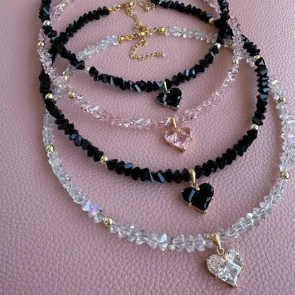 Collar de circonitas Corazón de Cristal