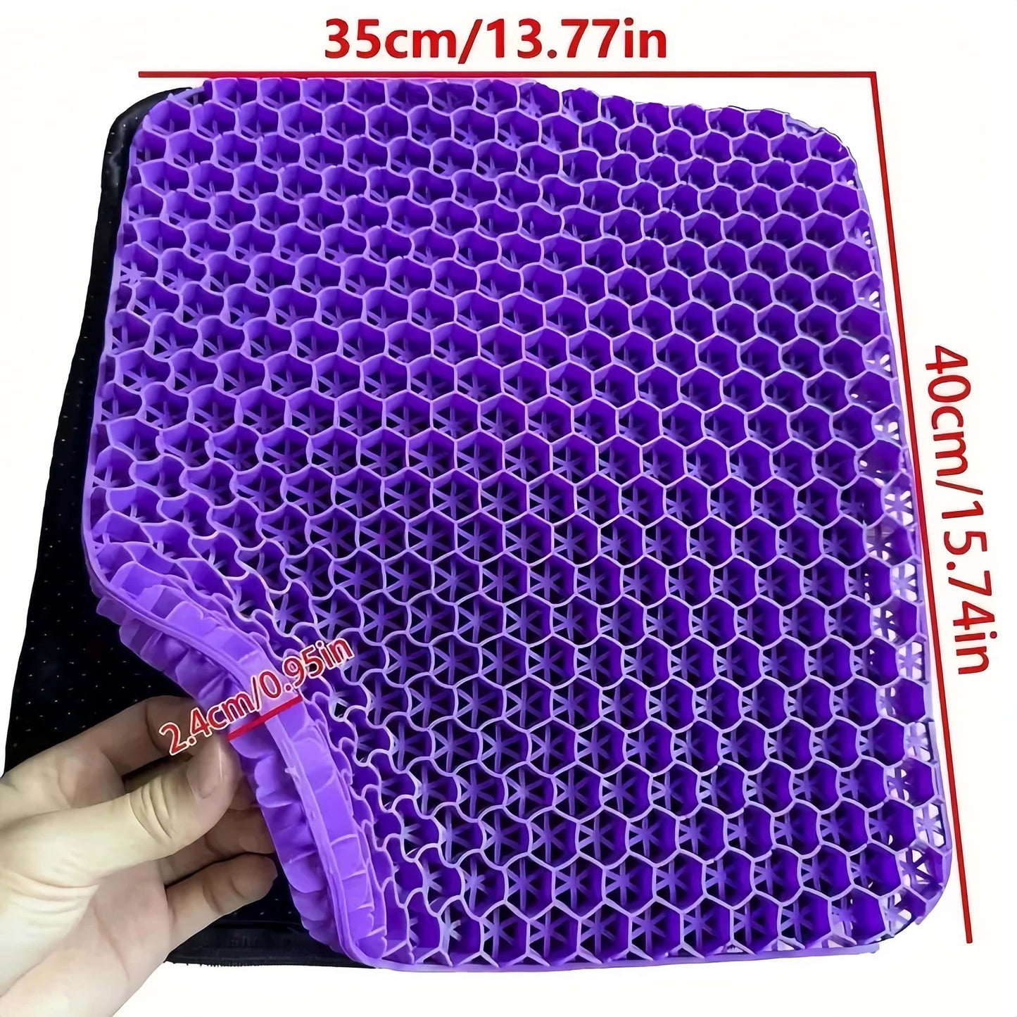 Breathable Honeycomb Gel Seat Cushion – Orthopedic Ultra-Comfort Chair Pad – Cooling Gel Pressure Relief