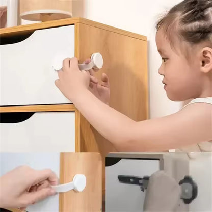 Universal Child Safety Lock for Drawers, Cabinets, and Refrigerators – No-Drill Anti-Pinch Protection
