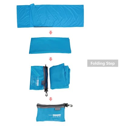 Forro de Saco Cama Portátil com Fronha para Viagens e Campismo