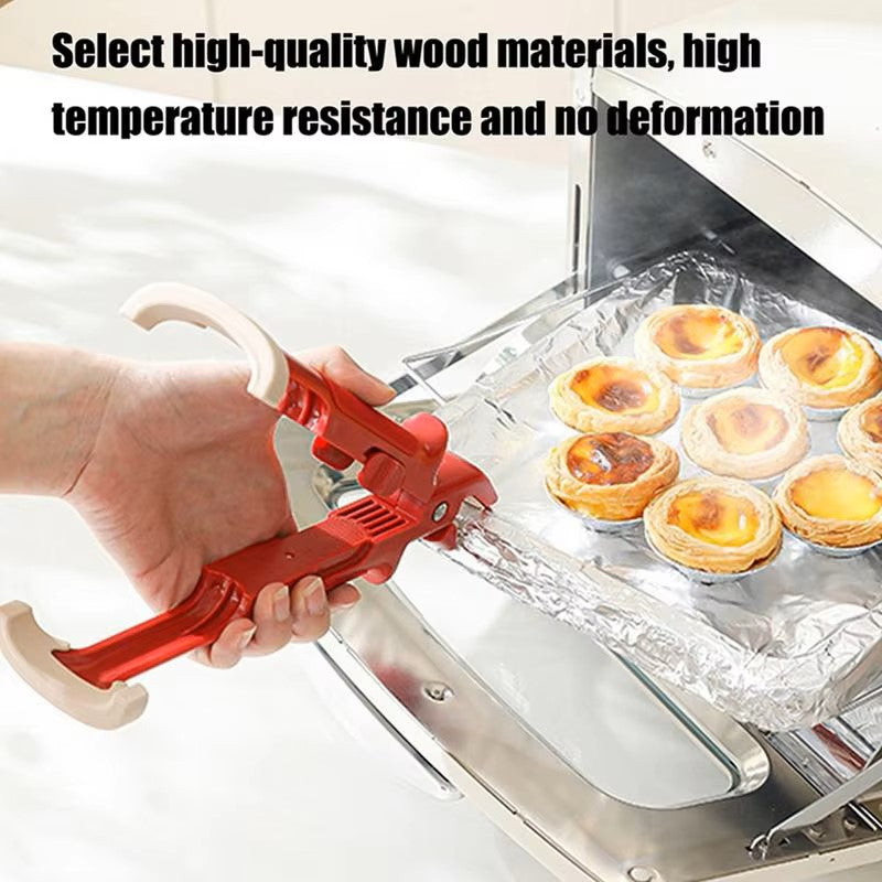 Pinza para platos calientes, pinza para tazones antiquemaduras 2 en 1, pinzas resistentes al calor