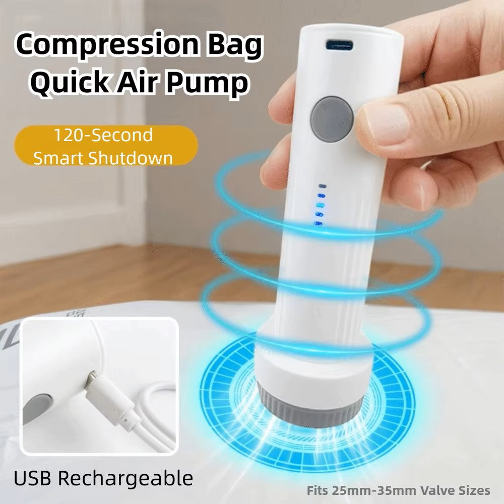 Rechargeable Wireless Mini Vacuum Compression Bag Air Pump – USB