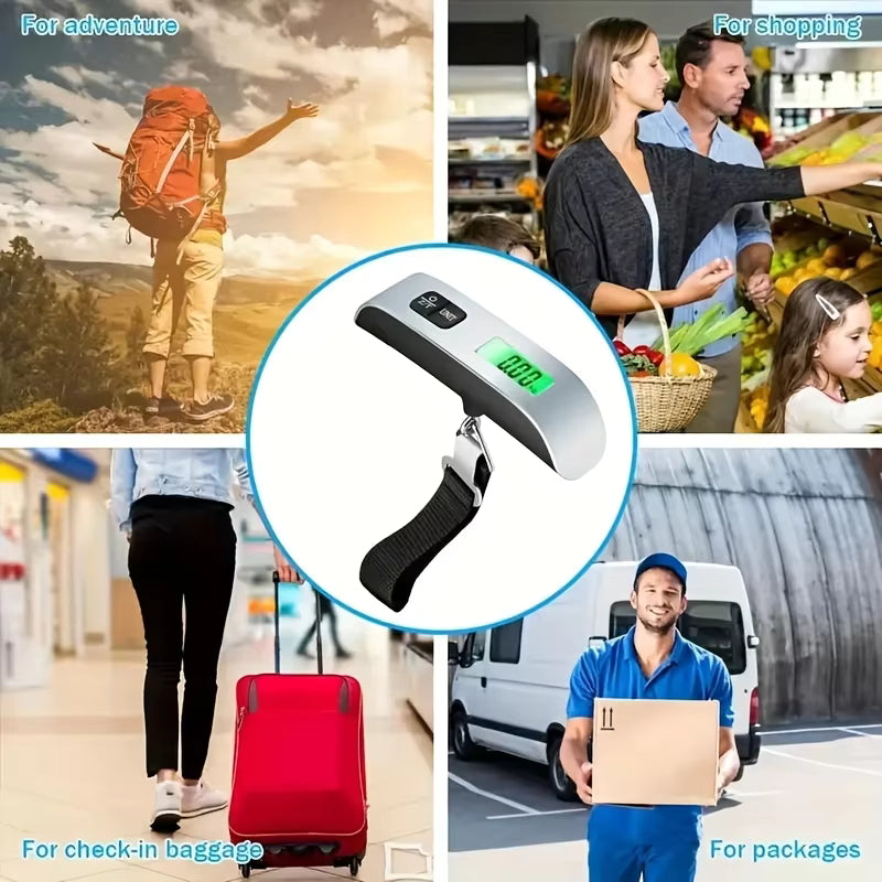 Portable Digital Luggage Scale – 50kg/110lb High Precision Handheld Suitcase Scale