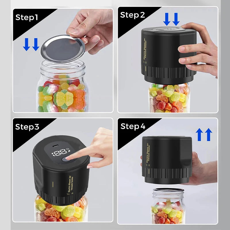 Electric Jar Vacuum Sealer Kit