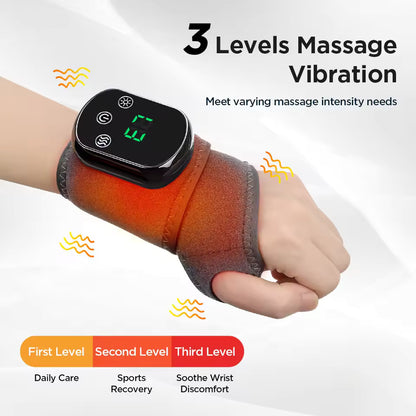 2-in-1 Heated Vibration Wrist Massager