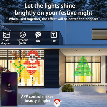 Cortinas de Luz Inteligentes LED RGB 400-800 – Sincronização Musical, Controlo por Aplicação e Controlo Remoto, Luzes de Festa