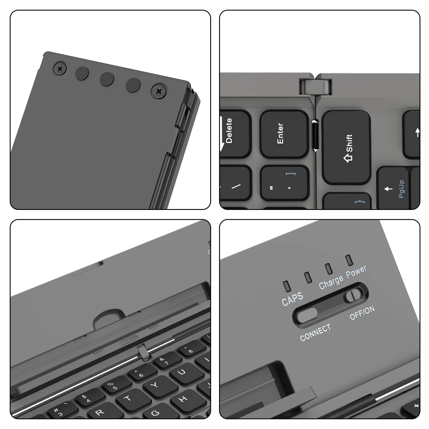 Teclado Bluetooth inalámbrico plegable ultrafino