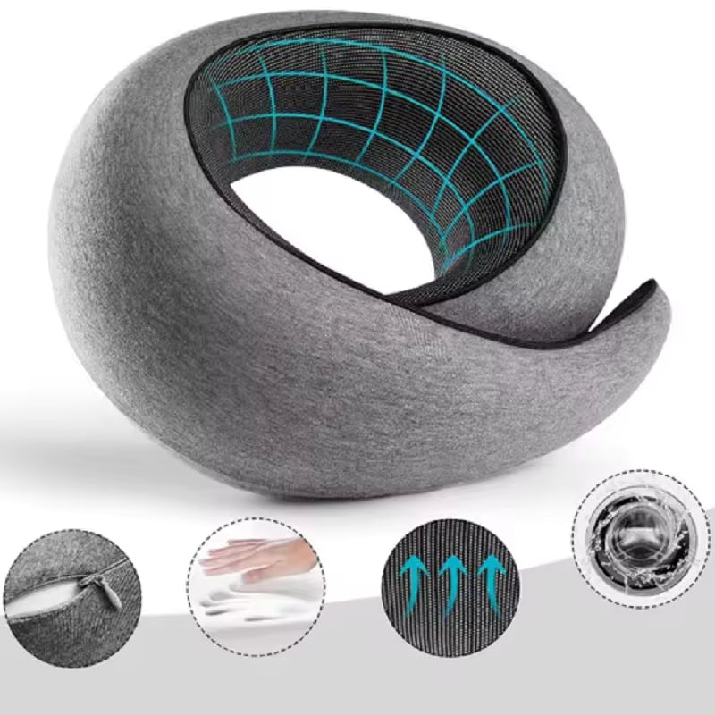 Snail-Style Memory Foam Travel Pillow