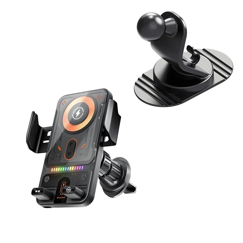 Carregador de Carro Sem Fios Motorizado Auto-Ajustável