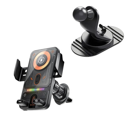 Carregador de Carro Sem Fios Motorizado Auto-Ajustável