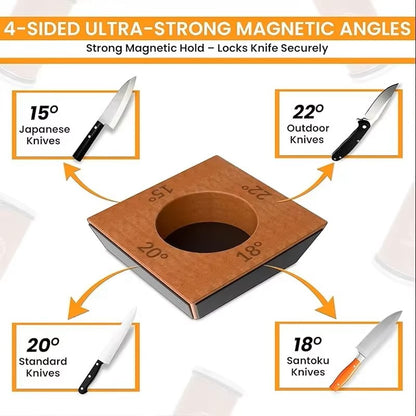 Rolling Knife Sharpener with 5 Angle Base