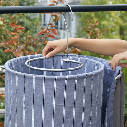 Colgador de sábanas redondo en espiral – Tendedero de acero inoxidable que ahorra espacio para edredones, mantas y ropa de cama grande (Almacenamiento doméstico giratorio)