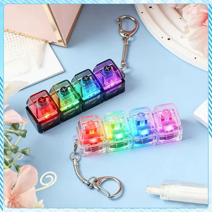 LED Keyboard Clicker Keychain Fidget Toy