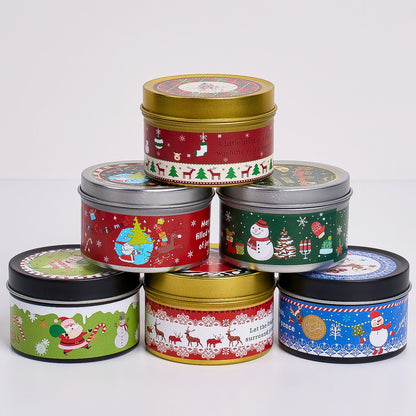 Juego de regalo de velas aromáticas navideñas – Paquete de 6 de aromaterapia festiva