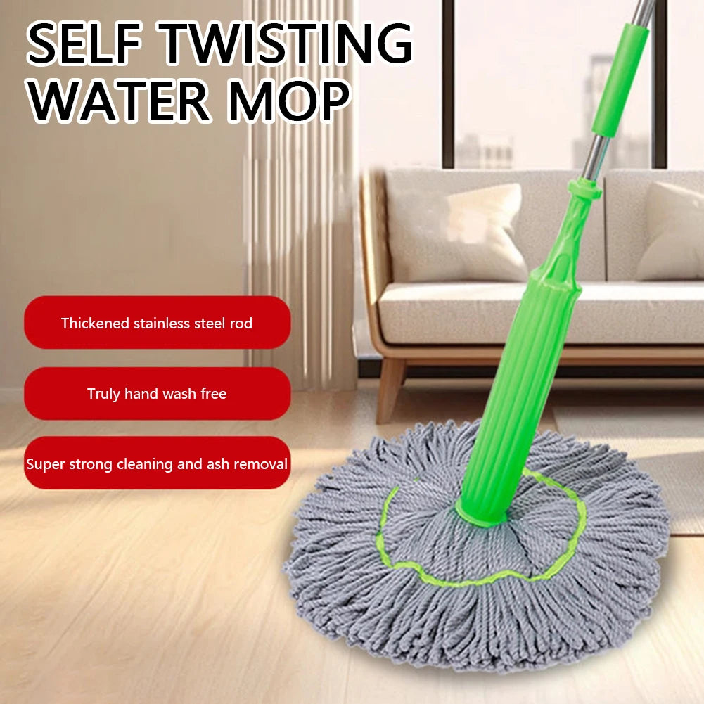 Hands-Free Rotating Microfiber Floor Mop