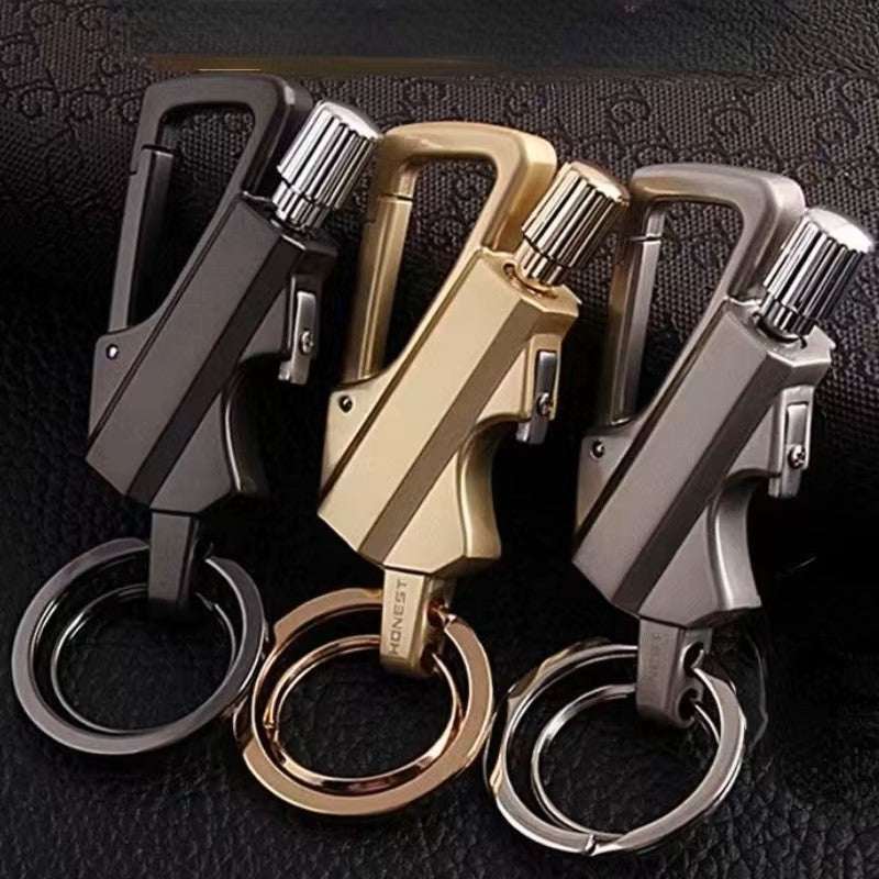 Isqueiro de Sobrevivência a Querosene – Chaveiro de Metal, À Prova de Água e Vento