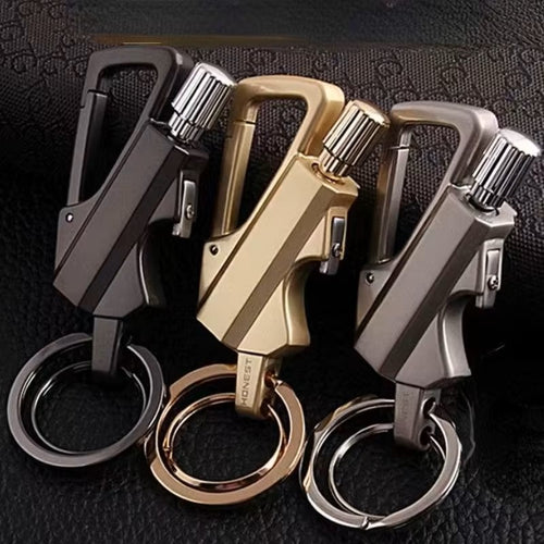 Isqueiro de Sobrevivência a Querosene – Chaveiro de Metal, À Prova de Água e Vento