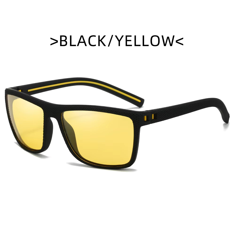 Óculos de Sol Desportivos Polarizados T218 para Homem – Armação Grande Quadrada Antirreflexo – Proteção UV Resistente a Impactos