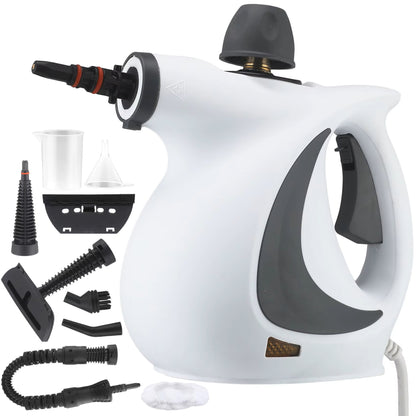 Limpiador a vapor de mano de alta presión de 2500 W – Vaporizador portátil de limpieza profunda para el hogar, la cocina, las juntas de azulejos y el detallado de automóviles
