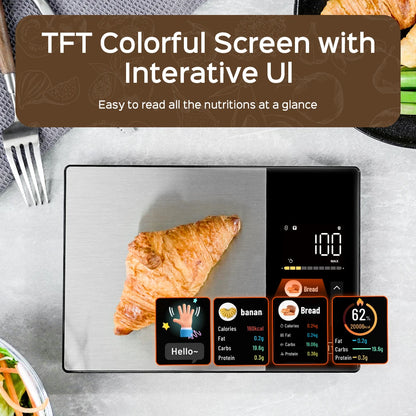 Balança de Cozinha Smart Nutrition – Balança Alimentar em Aço Inoxidável com Aplicação