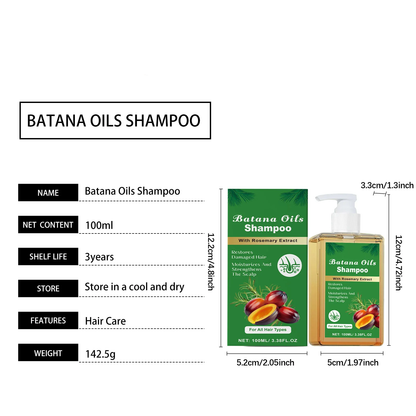 Shampoo Revitalizante de Óleo de Batana e Alecrim