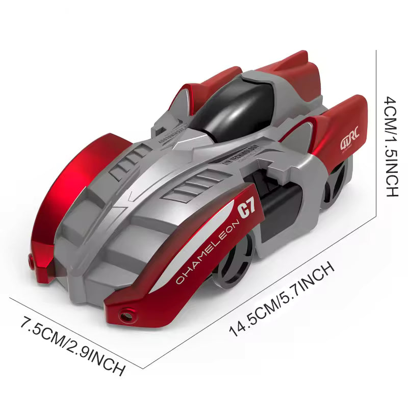 Carro de Controlo Remoto de Parede - Modo Duplo de Rotação 360° com Faróis