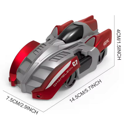Carro de Controlo Remoto de Parede - Modo Duplo de Rotação 360° com Faróis