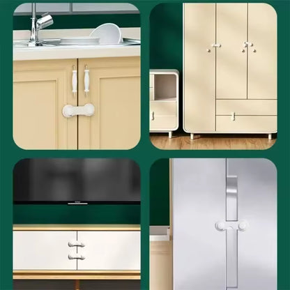 Universal Child Safety Lock for Drawers, Cabinets, and Refrigerators – No-Drill Anti-Pinch Protection