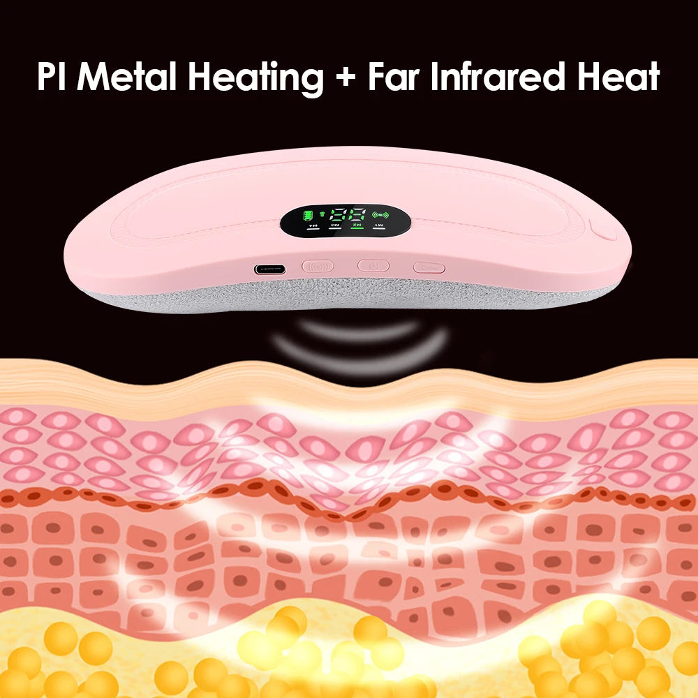Heated Menstrual Comfort Belt with Warm Compress & Massage Function