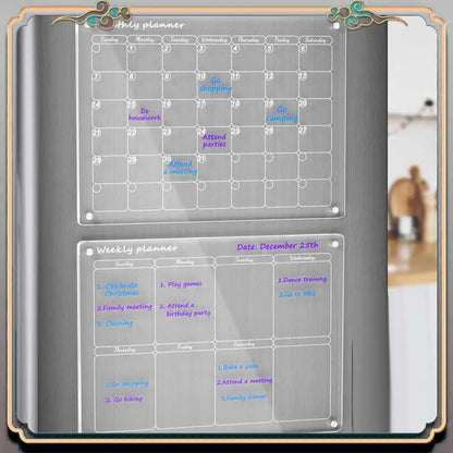 Calendário Magnético Acrílico para Frigorífico