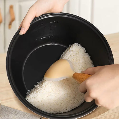 Cuchara de cocina antiadherente de silicona prémium – Resistente a altas temperaturas y antiquemaduras, cuchara para arroz