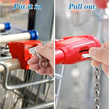 Universal Stainless Steel Trolley Token Keychain - Reusable Cart Coin