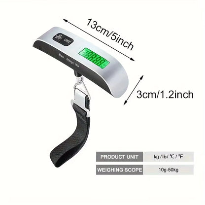 Portable Digital Luggage Scale – 50kg/110lb High Precision Handheld Suitcase Scale