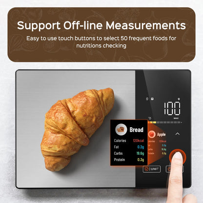 Balança de Cozinha Smart Nutrition – Balança Alimentar em Aço Inoxidável com Aplicação