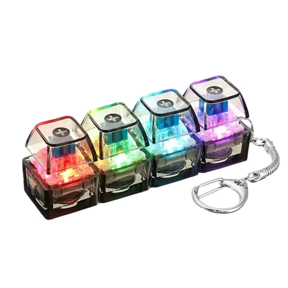 LED Keyboard Clicker Keychain Fidget Toy