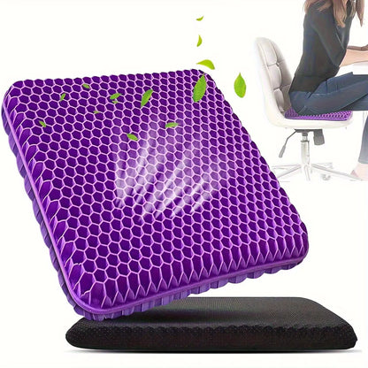 Breathable Honeycomb Gel Seat Cushion – Orthopedic Ultra-Comfort Chair Pad – Cooling Gel Pressure Relief