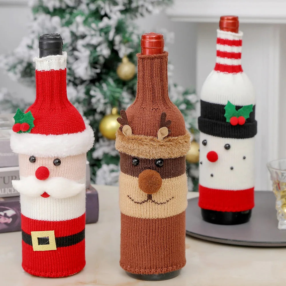 Christmas Wine Bottle Covers
