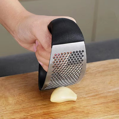 Espremedor de Alho em Aço Inoxidável – Triturador Manual Profissional de Alho e Gengibre