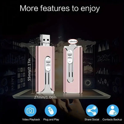 Pen Drive Universal 2-em-1 de Alta Velocidade para iOS