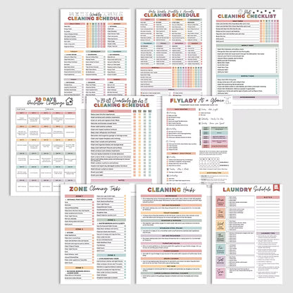 Caderno de Espiral Planeador de Limpeza TDAH – Organizador de Tarefas Diárias e Ferramenta de Gestão de Tarefas para Adultos