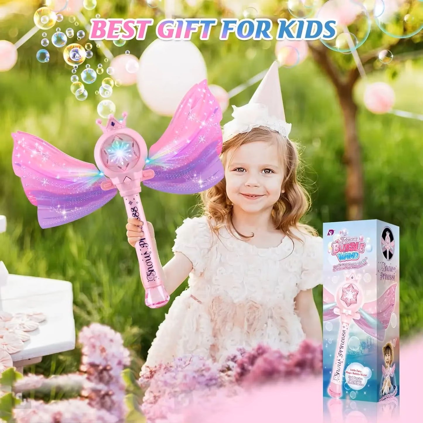 Varita Mágica de Burbujas - Máquina de Burbujas Eléctrica/Automática para Niños