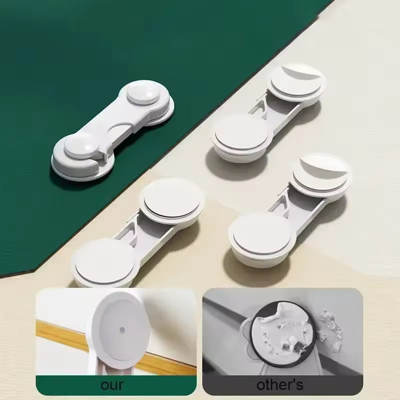 Universal Child Safety Lock for Drawers, Cabinets, and Refrigerators – No-Drill Anti-Pinch Protection