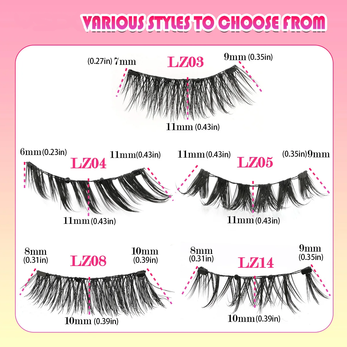 Magnetic False Eyelashes – Natural 3D Wispy Lashes (No Glue Required)