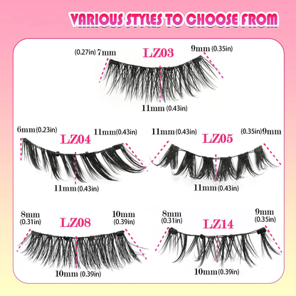 Magnetic False Eyelashes – Natural 3D Wispy Lashes (No Glue Required)