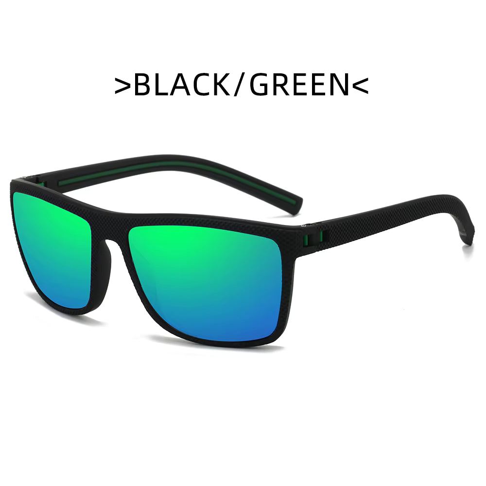 Óculos de Sol Desportivos Polarizados T218 para Homem – Armação Grande Quadrada Antirreflexo – Proteção UV Resistente a Impactos